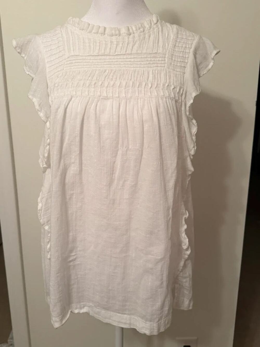 Smocked Sleeveless Top